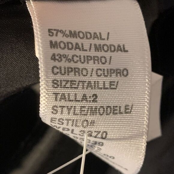 Standard James Perse Women’s Top Sz 2 Pullover Tunic Medium Black Modal Cupro - Picture 9 of 12